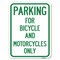 Signmission Parking for Bicycles & Motorcycles Heavy-Gauge Alum Rust Proof Parking Sign, 18" x 24", A-1824-23448 A-1824-23448 - alternate 1